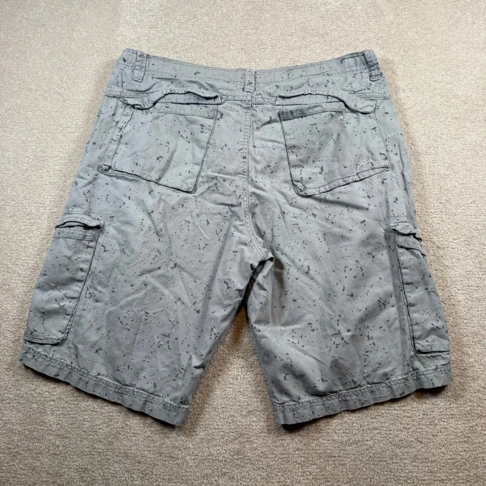 Jordan Cargo Shorts Men 36 Grey Splatter Cement Print Cotton Jumpman MJ 23